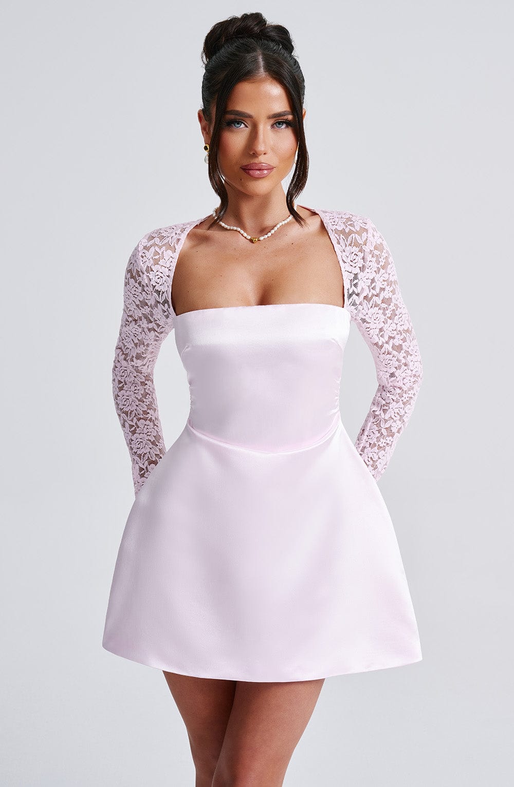 Flourenne Sadira Mini Dress in Blush