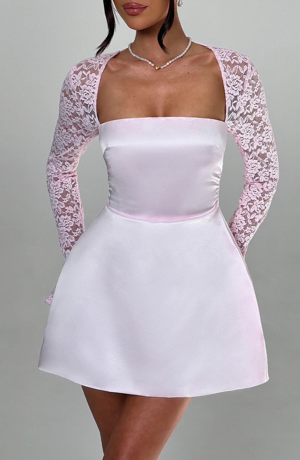 Flourenne Sadira Mini Dress in Blush