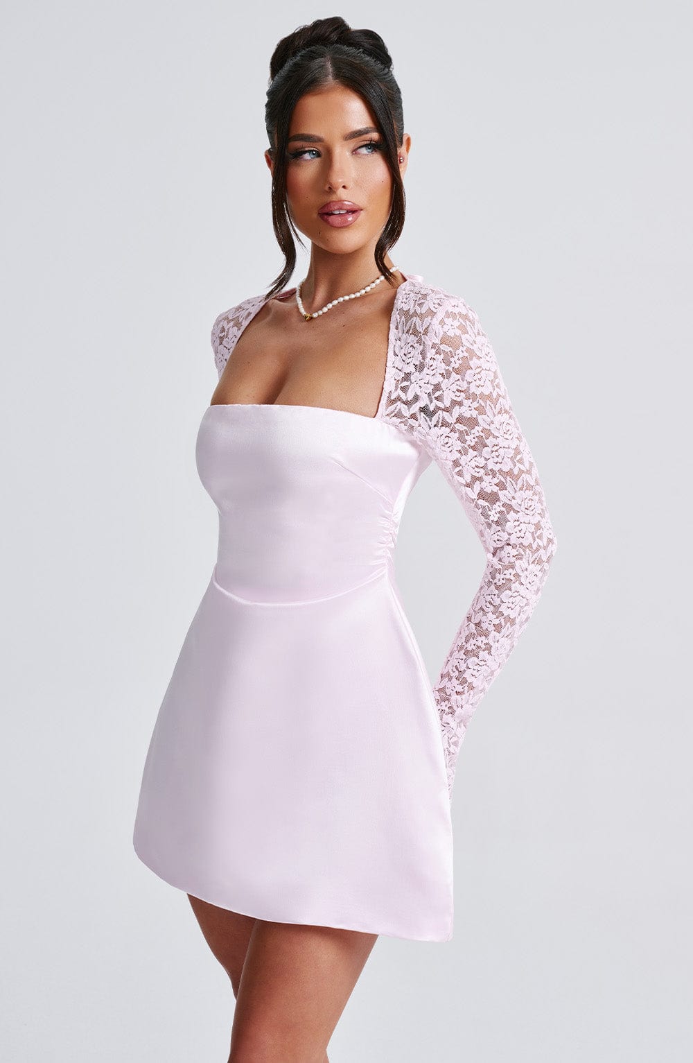 Flourenne Sadira Mini Dress in Blush
