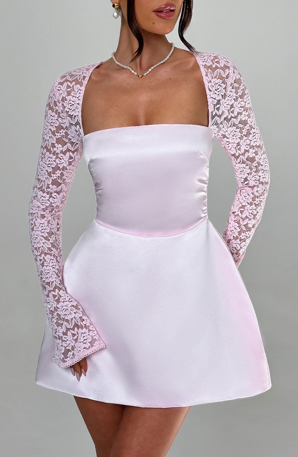 Flourenne Sadira Mini Dress in Blush