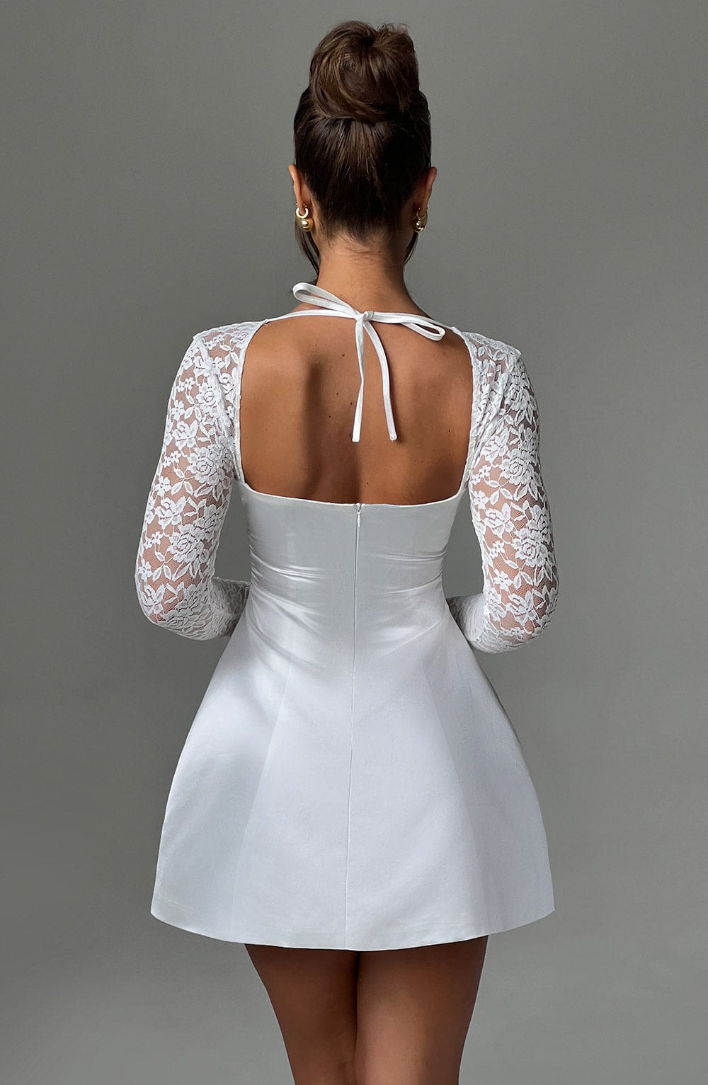 Flourenne Sadira Mini Dress in Ivory