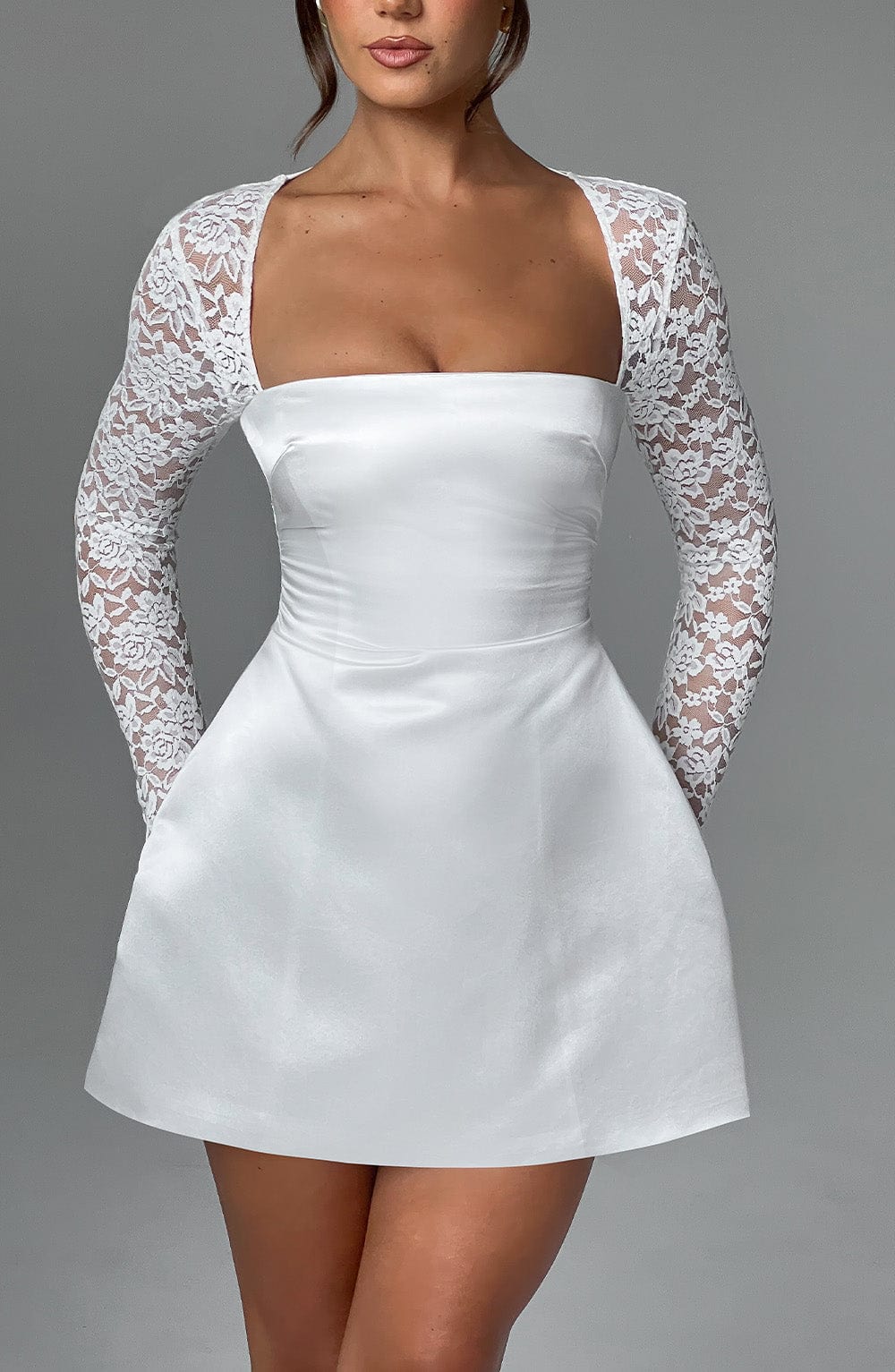 Flourenne Sadira Mini Dress in Ivory