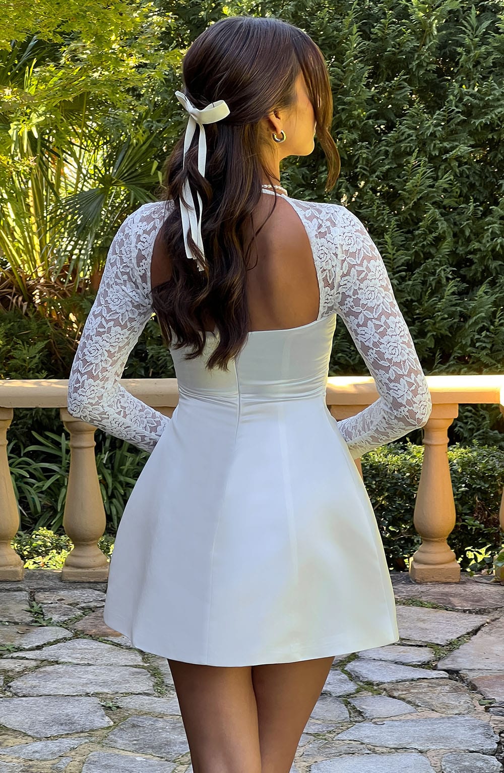 Flourenne Sadira Mini Dress in Ivory