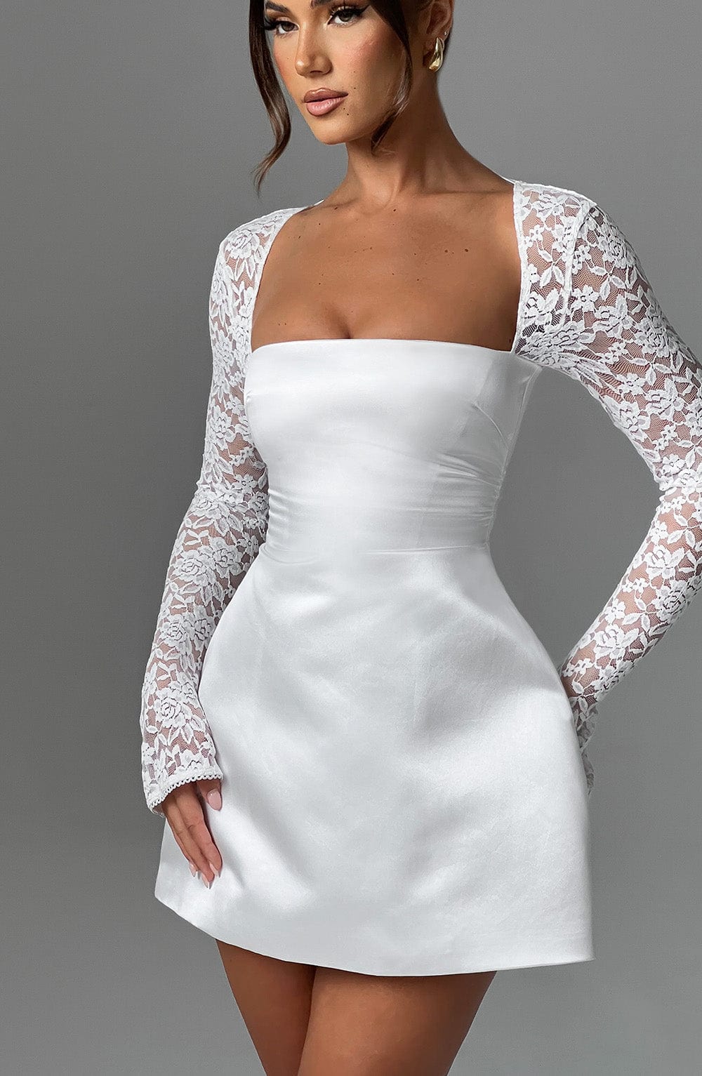 Flourenne Sadira Mini Dress in Ivory