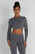 Flourenne Sahrelle Top in Charcoal