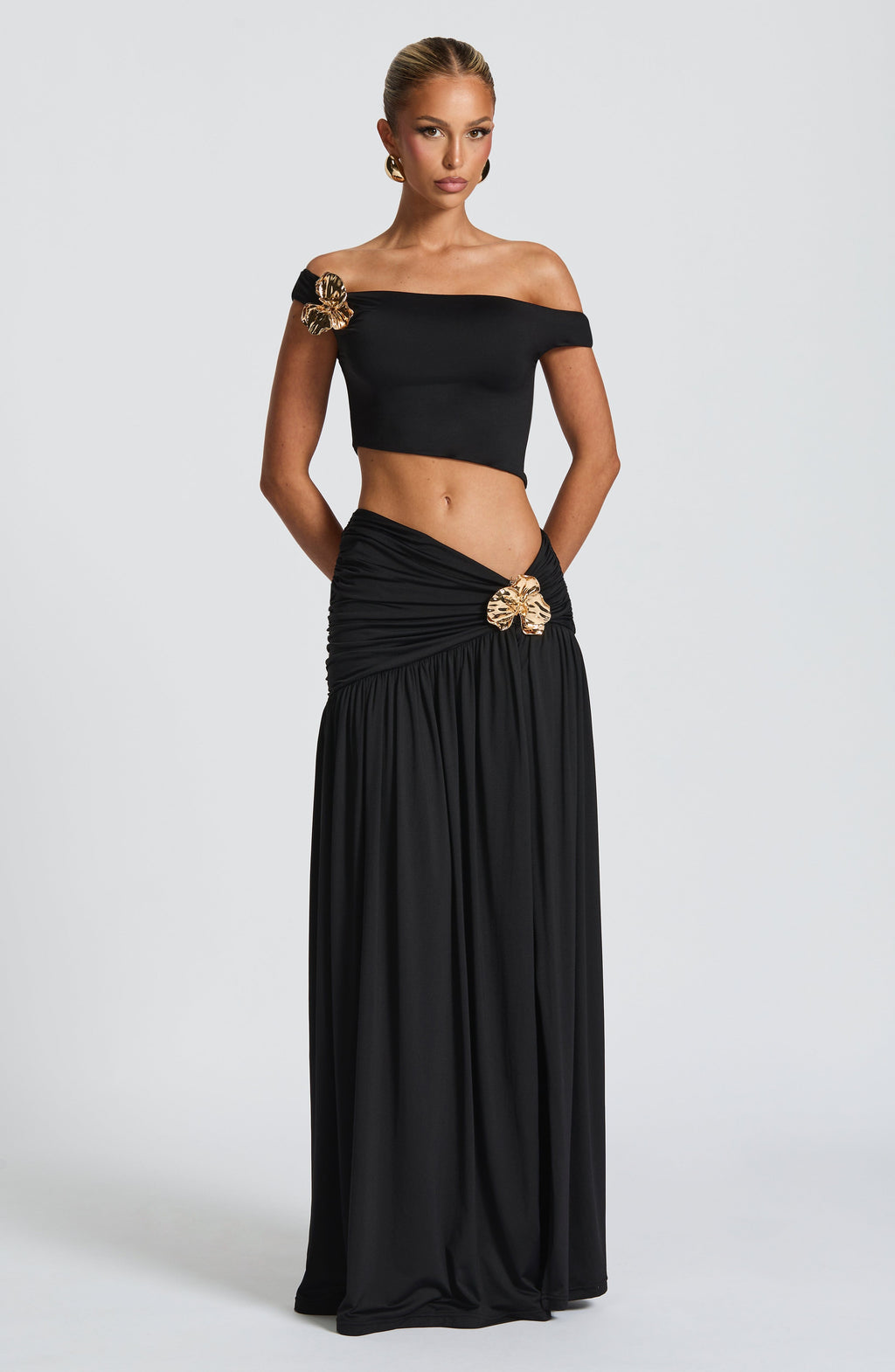 Flourenne Sairina Maxi Skirt in Black
