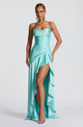 Flourenne Samara Maxi Dress in Aqua