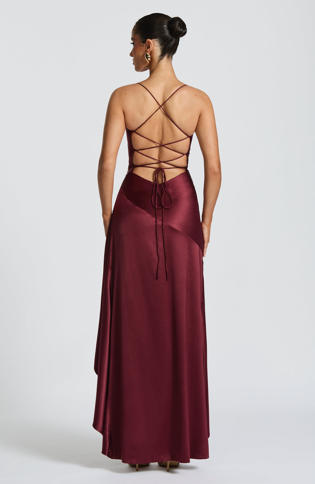 Flourenne Samara Maxi Dress in Cherry Lacquer