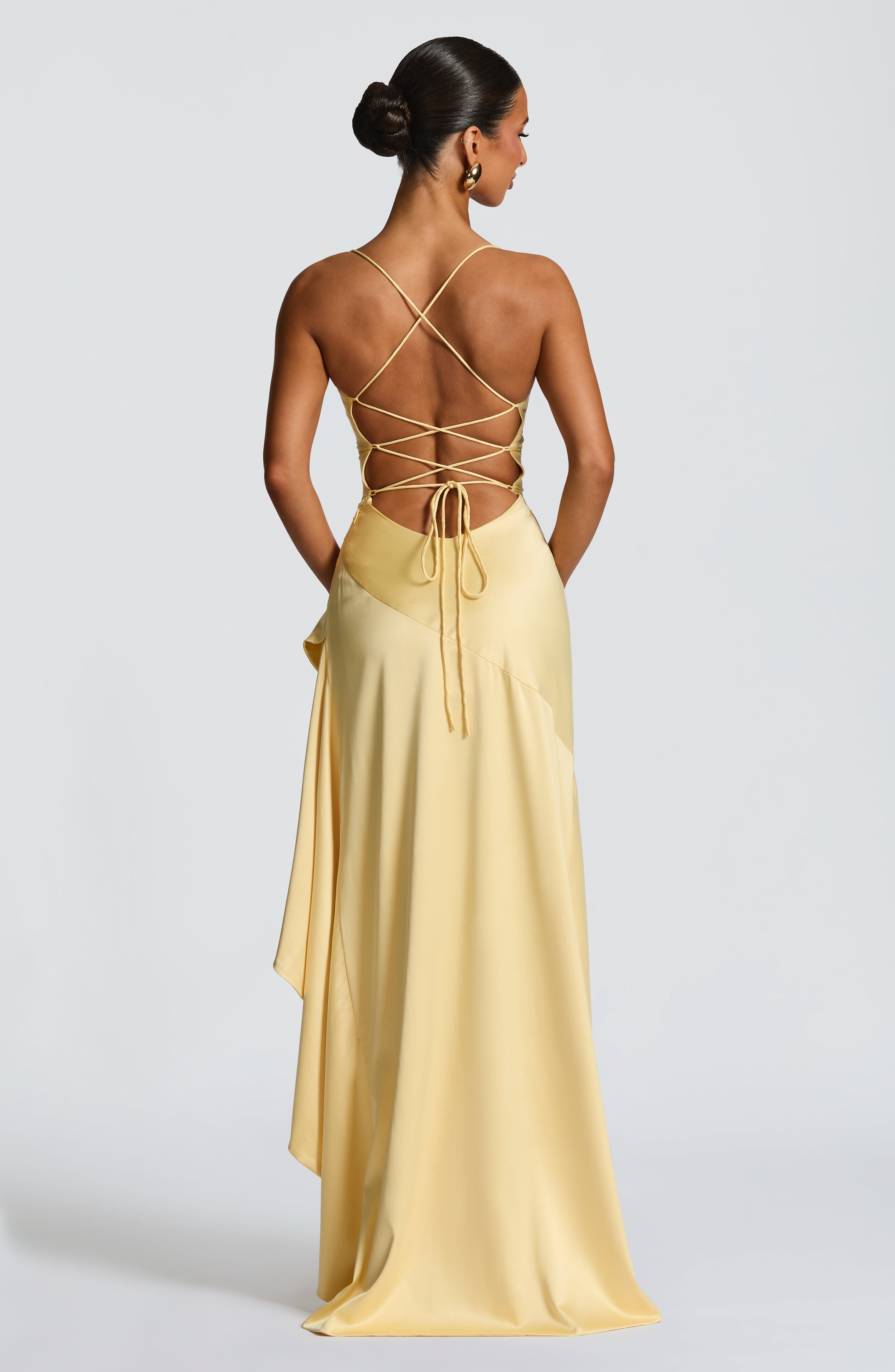 Flourenne Samara Maxi Dress in Lemon