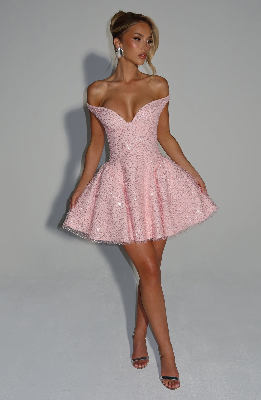 Flourenne Saphyra Mini Dress in Blush