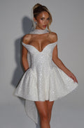 Flourenne Saphyra Mini Dress in Ivory