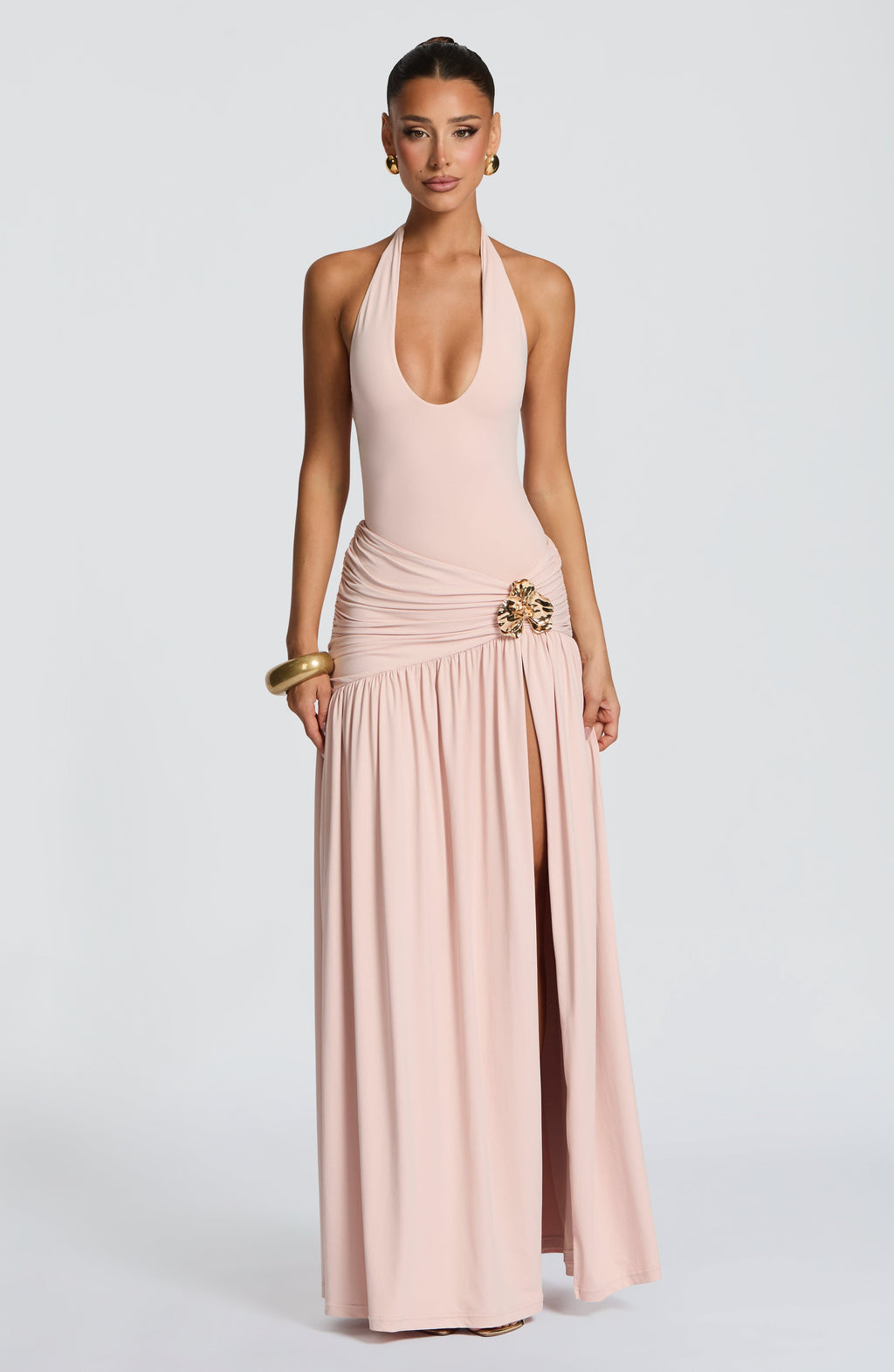 Flourenne Sarai Maxi Skirt in Soft Blush