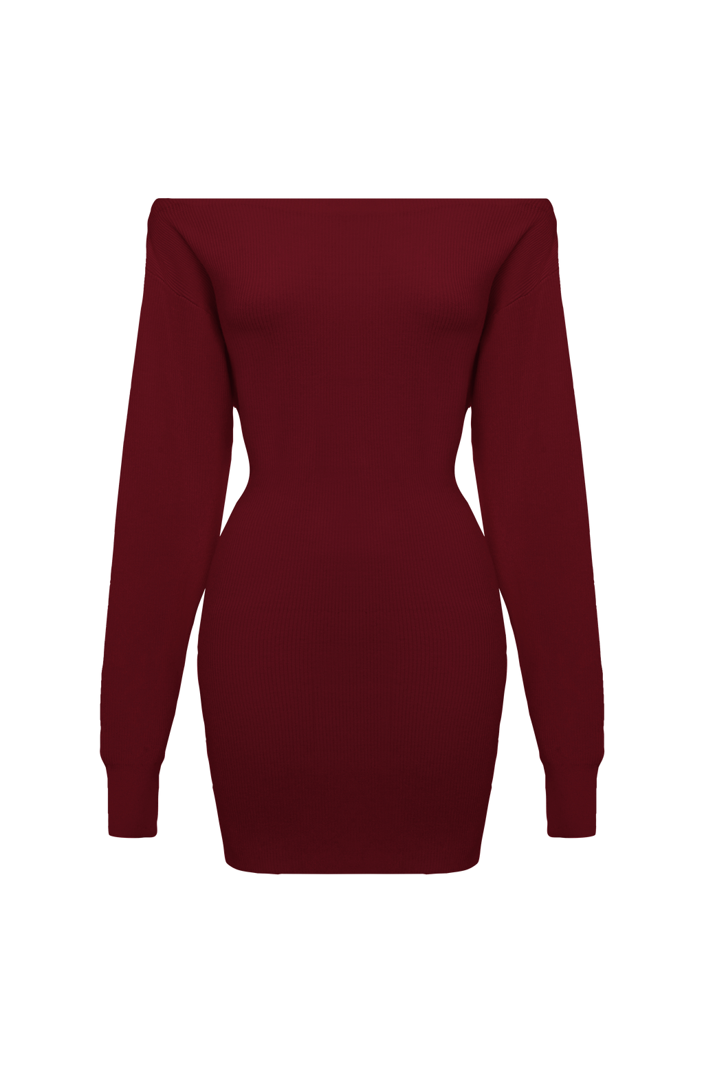Flourenne Sawyn Mini Dress in Burgundy