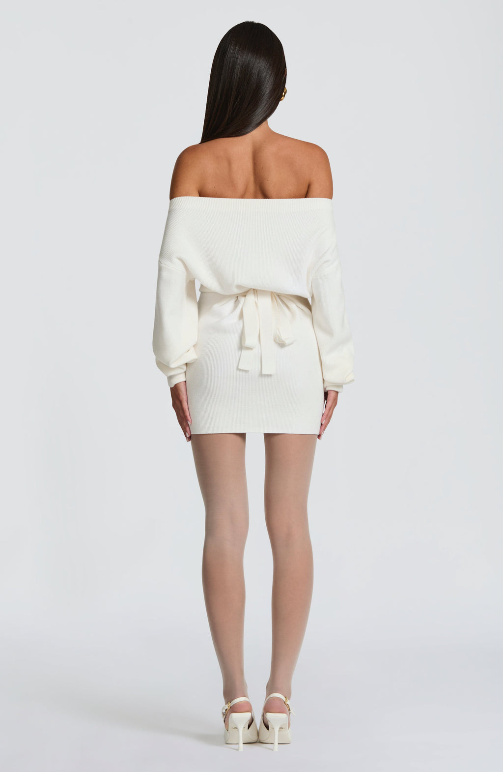 Flourenne Sawyn Mini Dress in Ivory