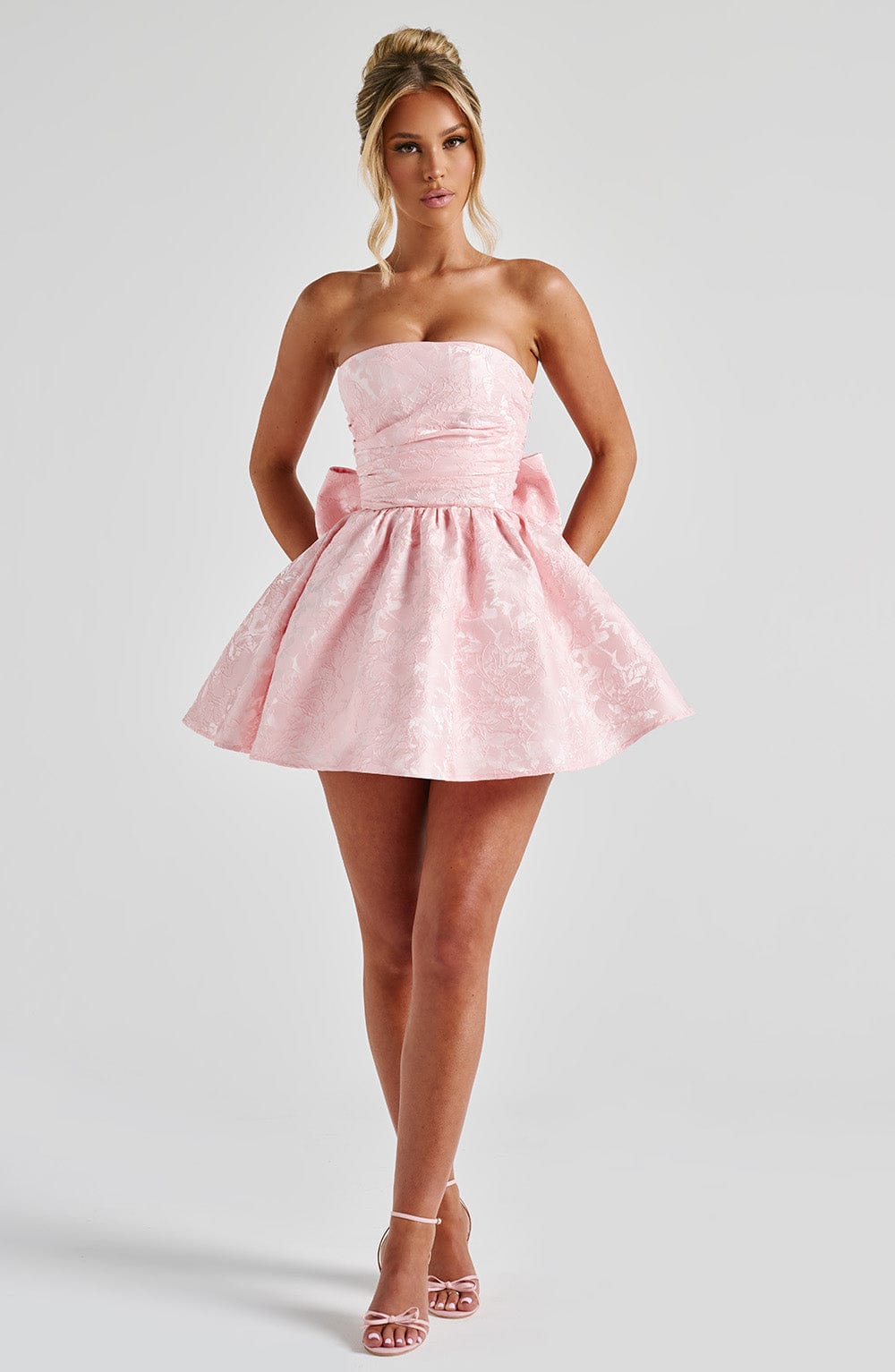 Flourenne Selene Mini Dress in Blush