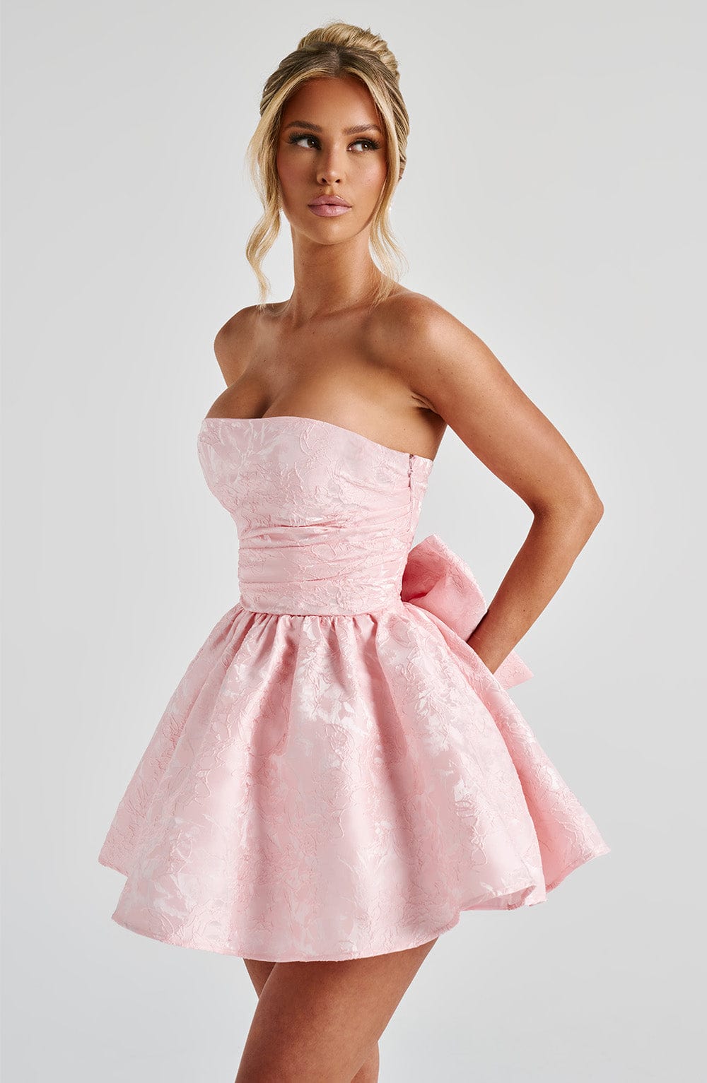 Flourenne Selene Mini Dress in Blush