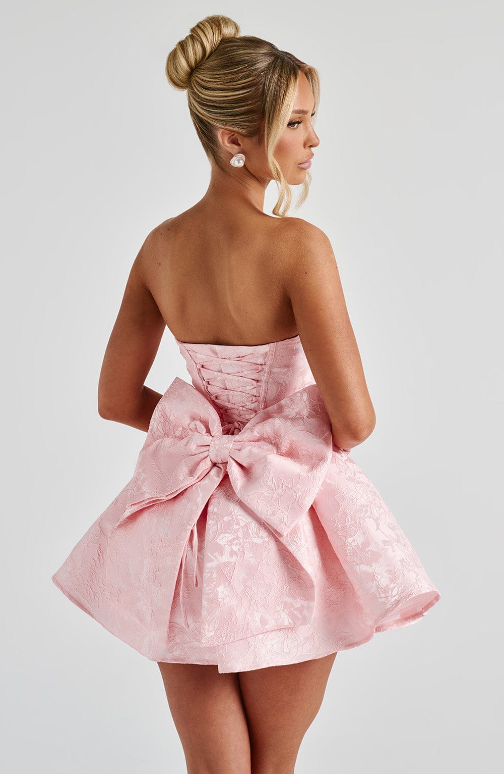 Flourenne Selene Mini Dress in Blush