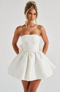 Flourenne Selene Mini Dress in Ivory