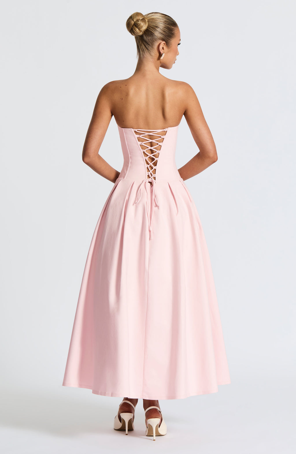 Flourenne Selma Midi Dress in Blush