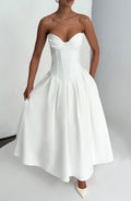Flourenne Selma Midi Dress in Ivory
