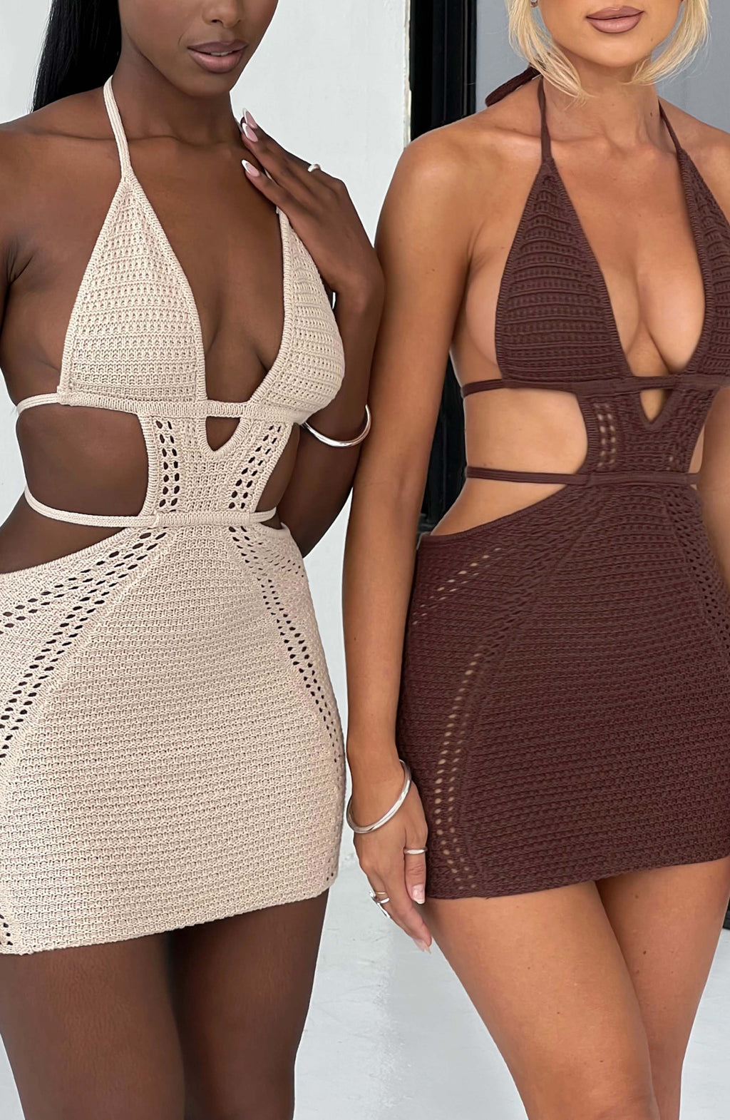 Flourenne Serena Mini Dress in Chocolate