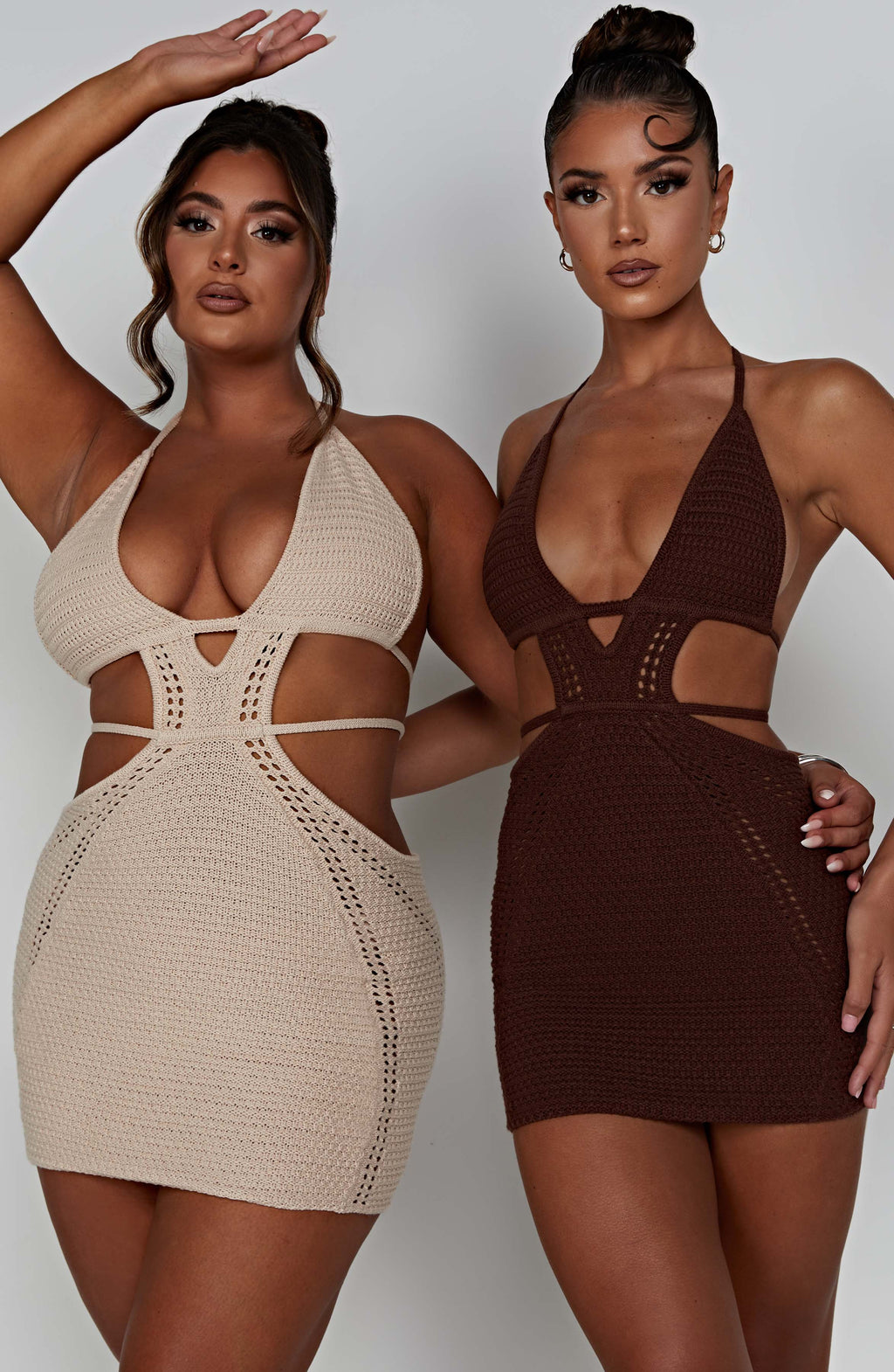 Flourenne Serena Mini Dress in Chocolate