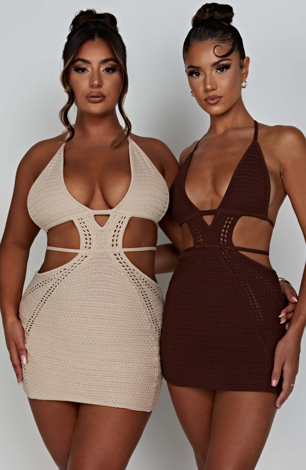 Flourenne Serena Mini Dress in Chocolate