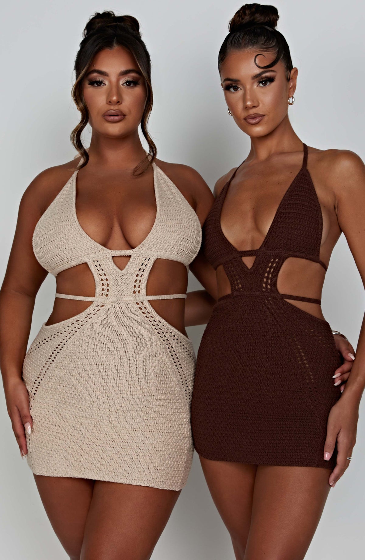 Flourenne Serena Mini Dress in Chocolate