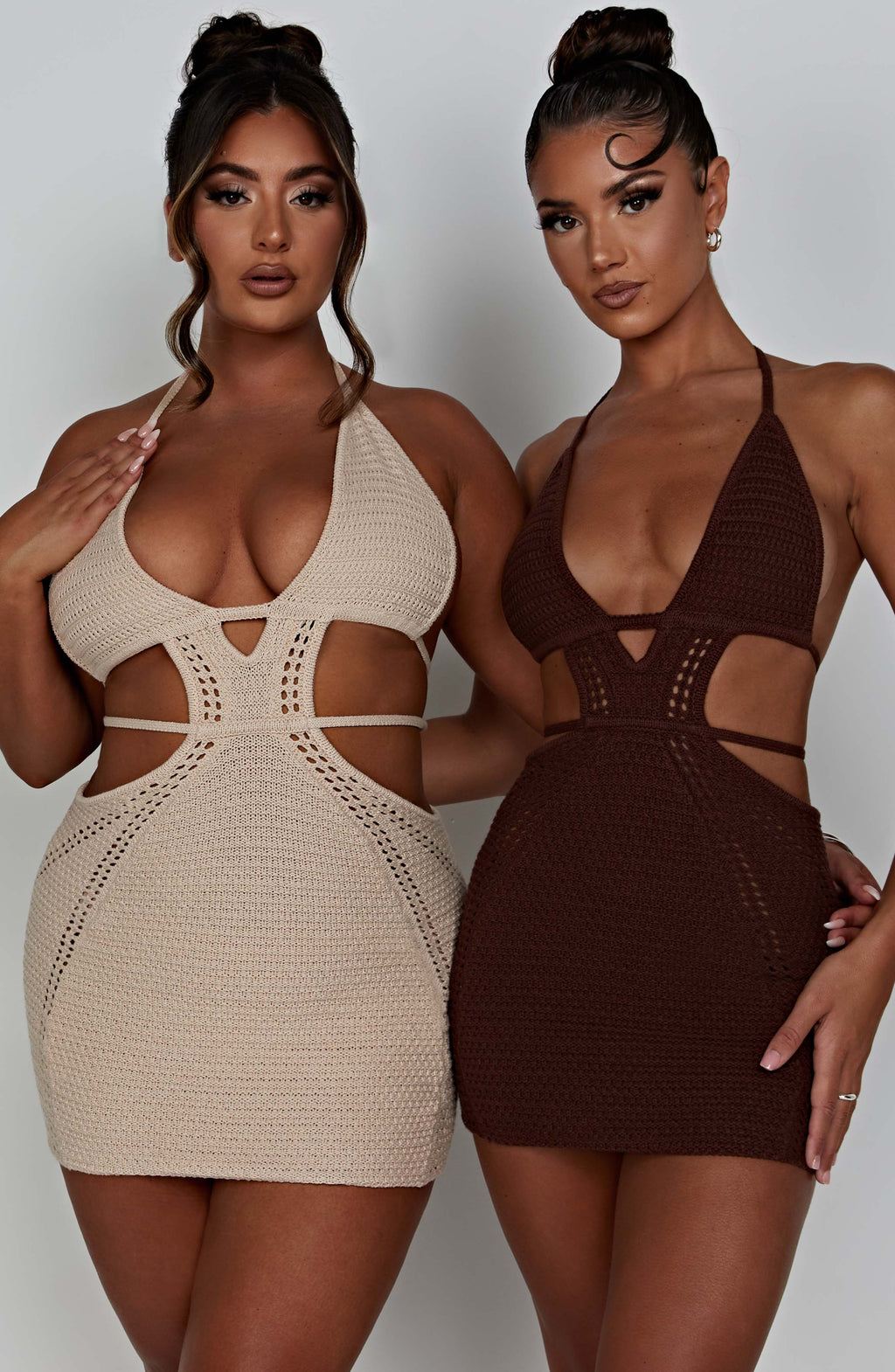 Flourenne Serena Mini Dress in Chocolate