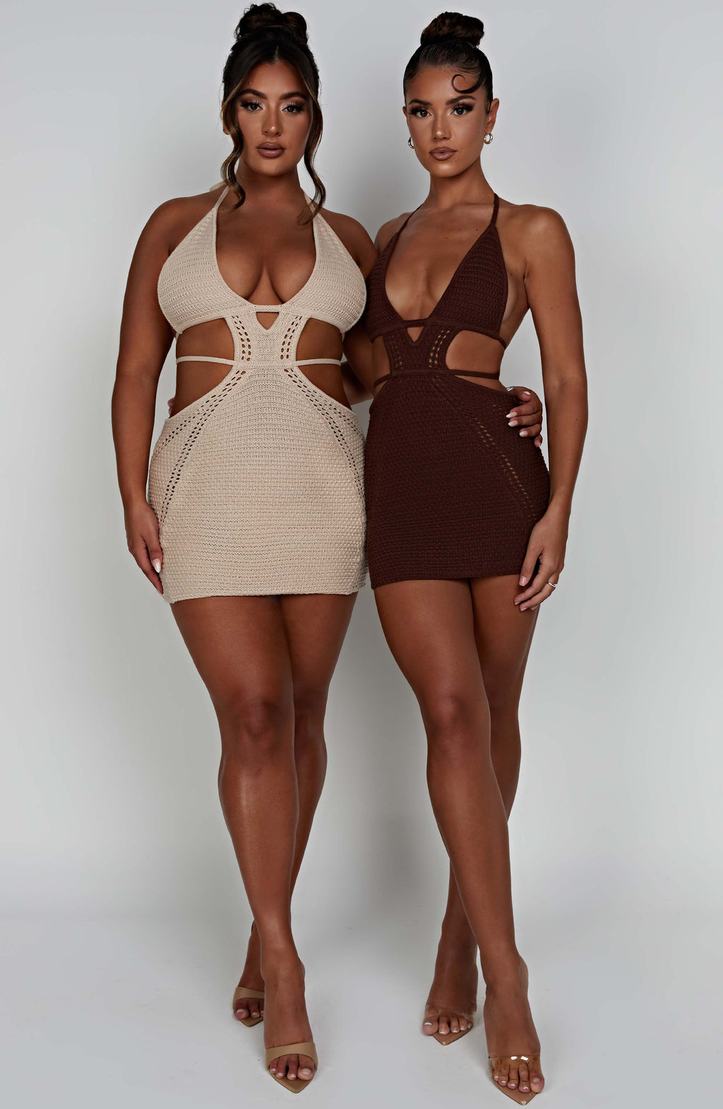 Flourenne Serena Mini Dress in Chocolate
