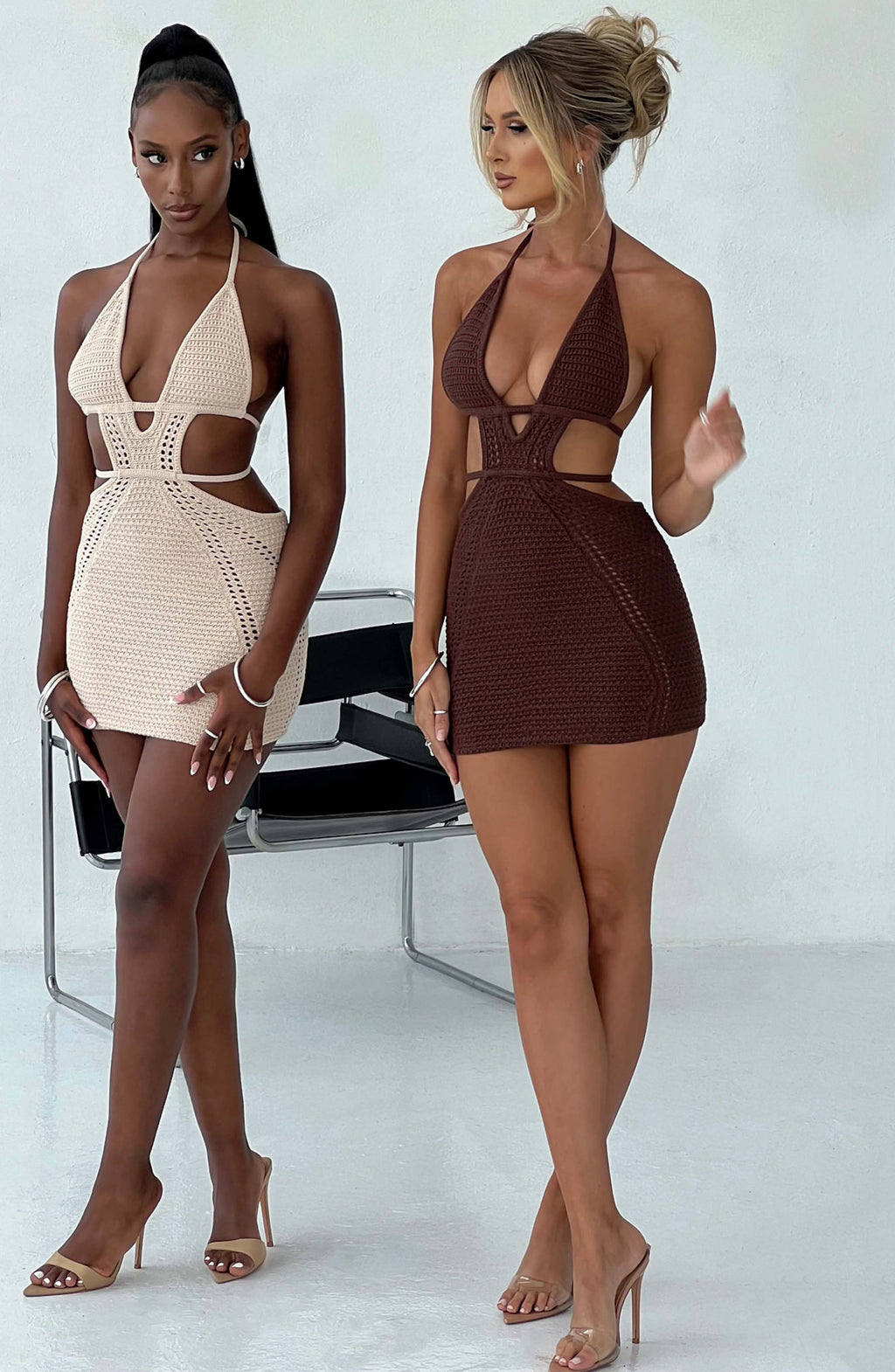 Flourenne Serena Mini Dress in Chocolate