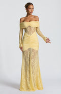 Flourenne Solene Maxi Dress in Lemon