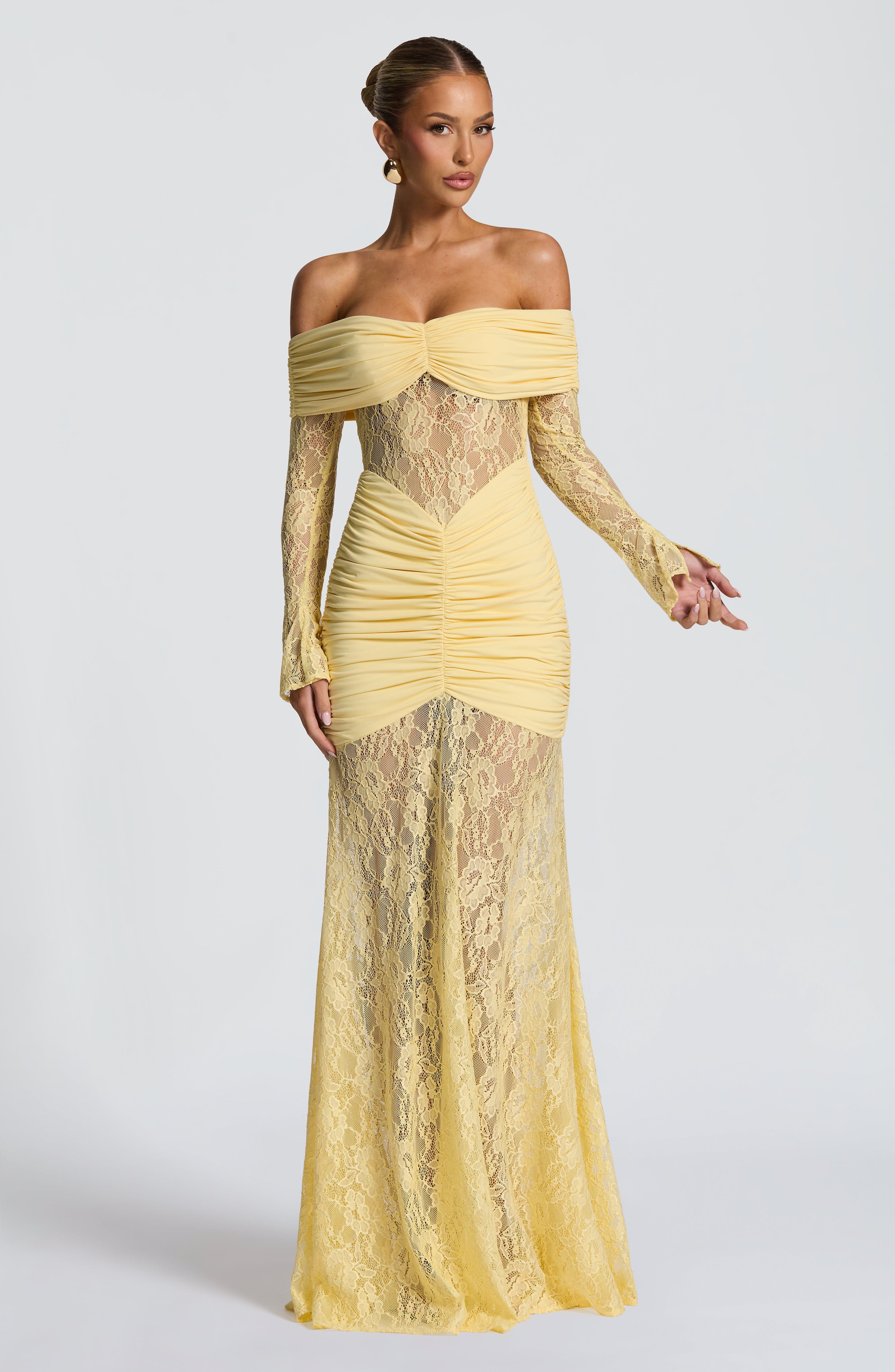 Flourenne Solene Maxi Dress in Lemon