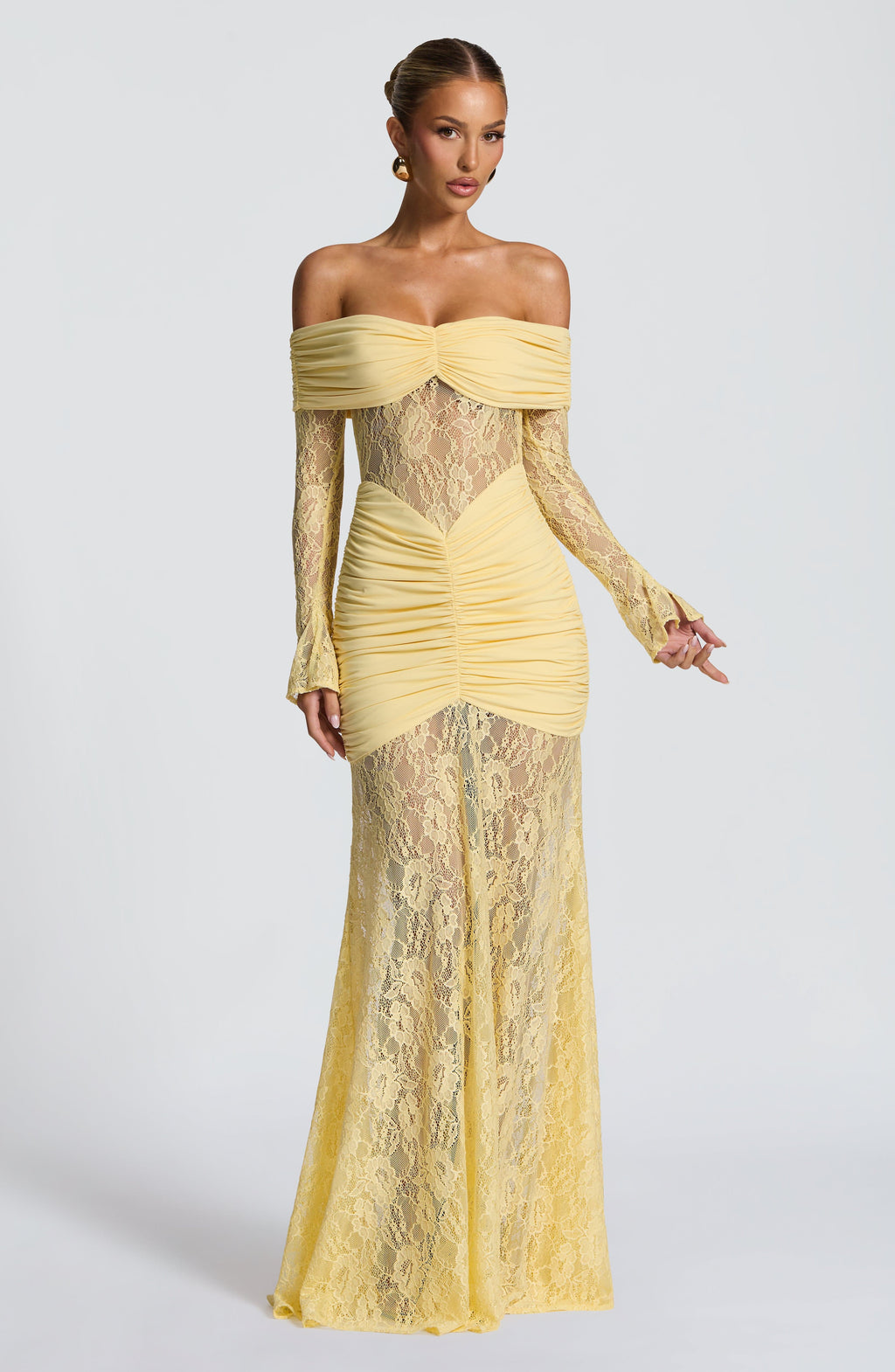 Flourenne Solene Maxi Dress in Lemon