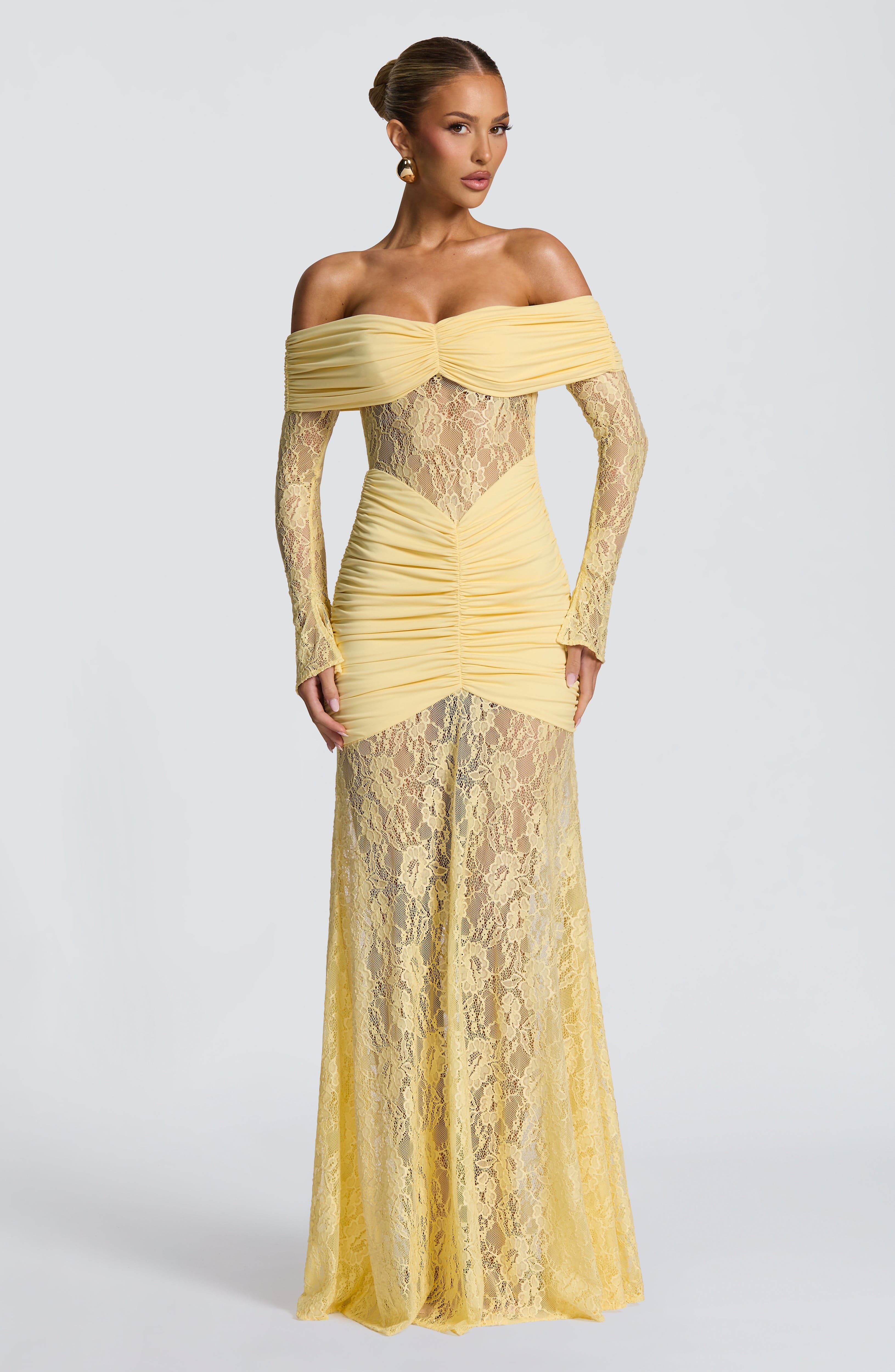 Flourenne Solene Maxi Dress in Lemon
