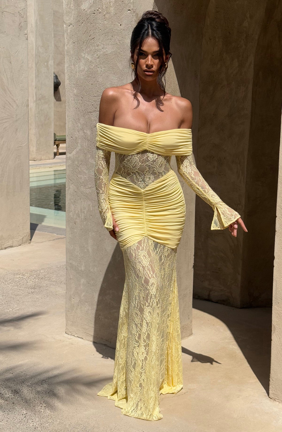 Flourenne Solene Maxi Dress in Lemon
