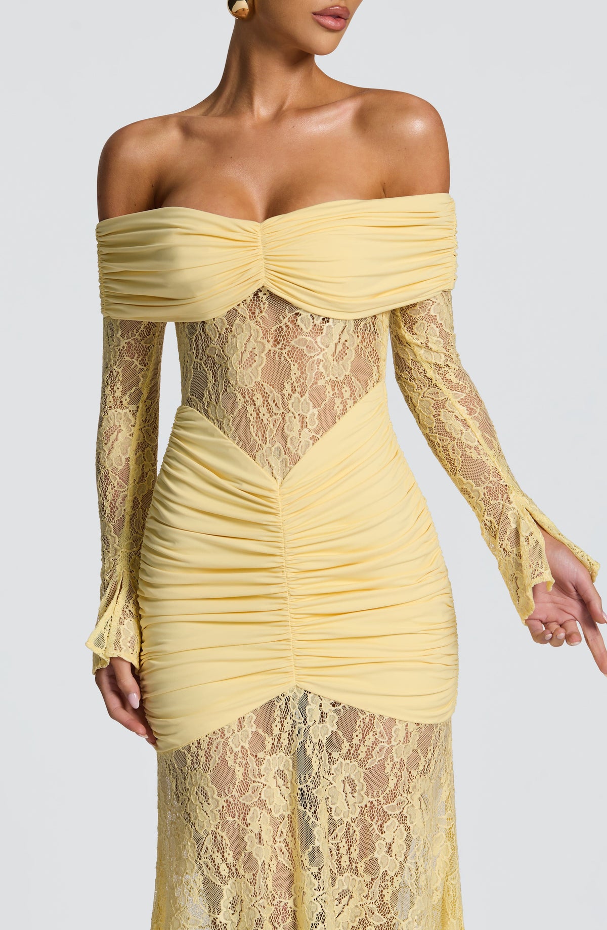 Flourenne Solene Maxi Dress in Lemon