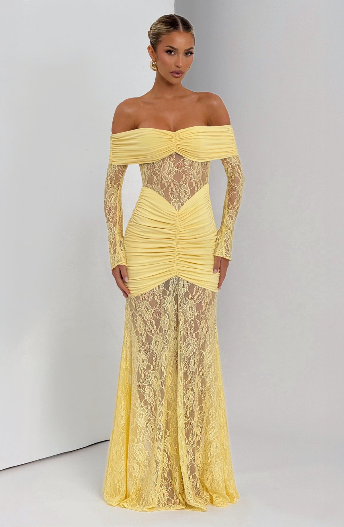 Flourenne Solene Maxi Dress in Lemon