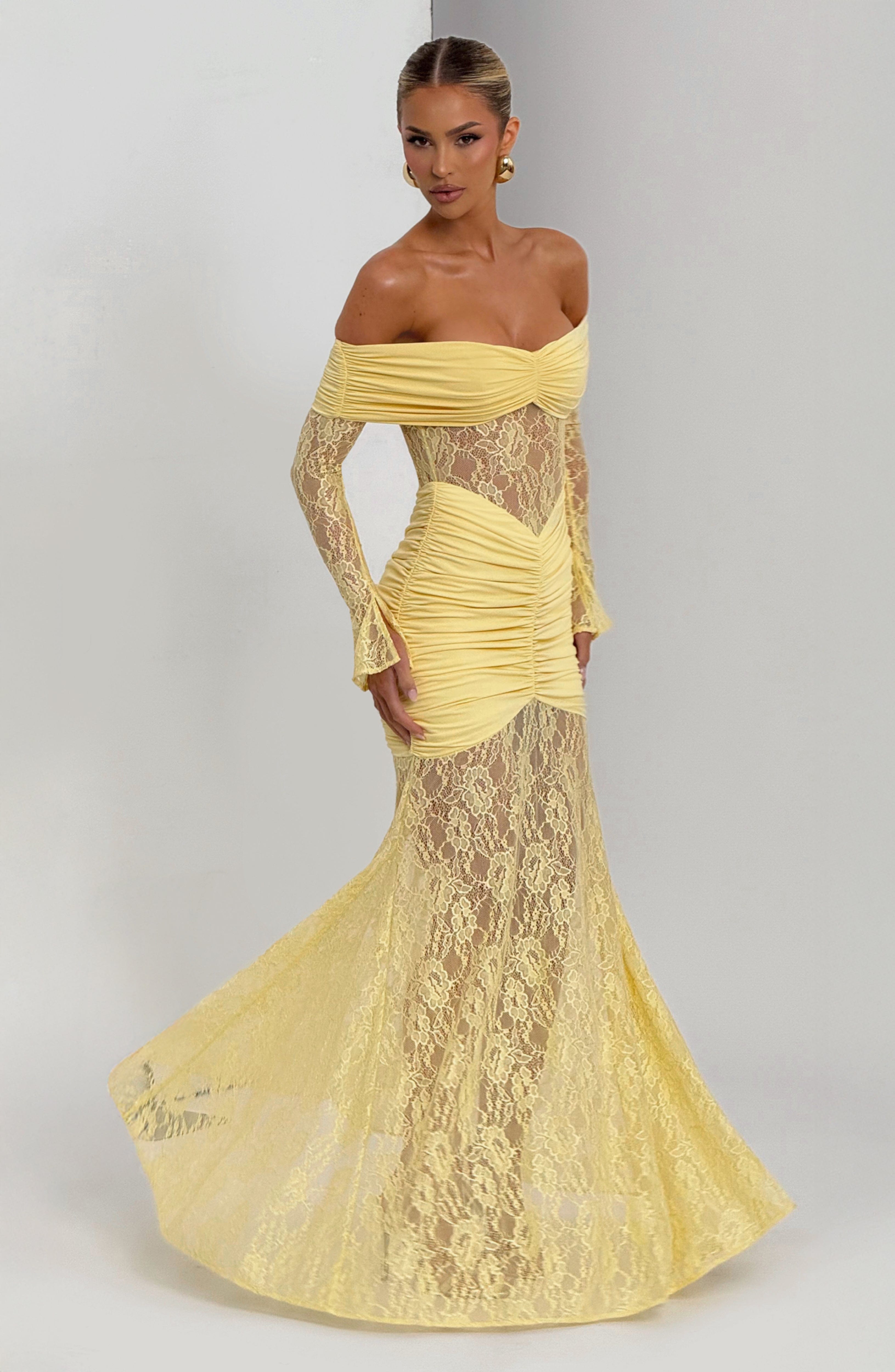 Flourenne Solene Maxi Dress in Lemon