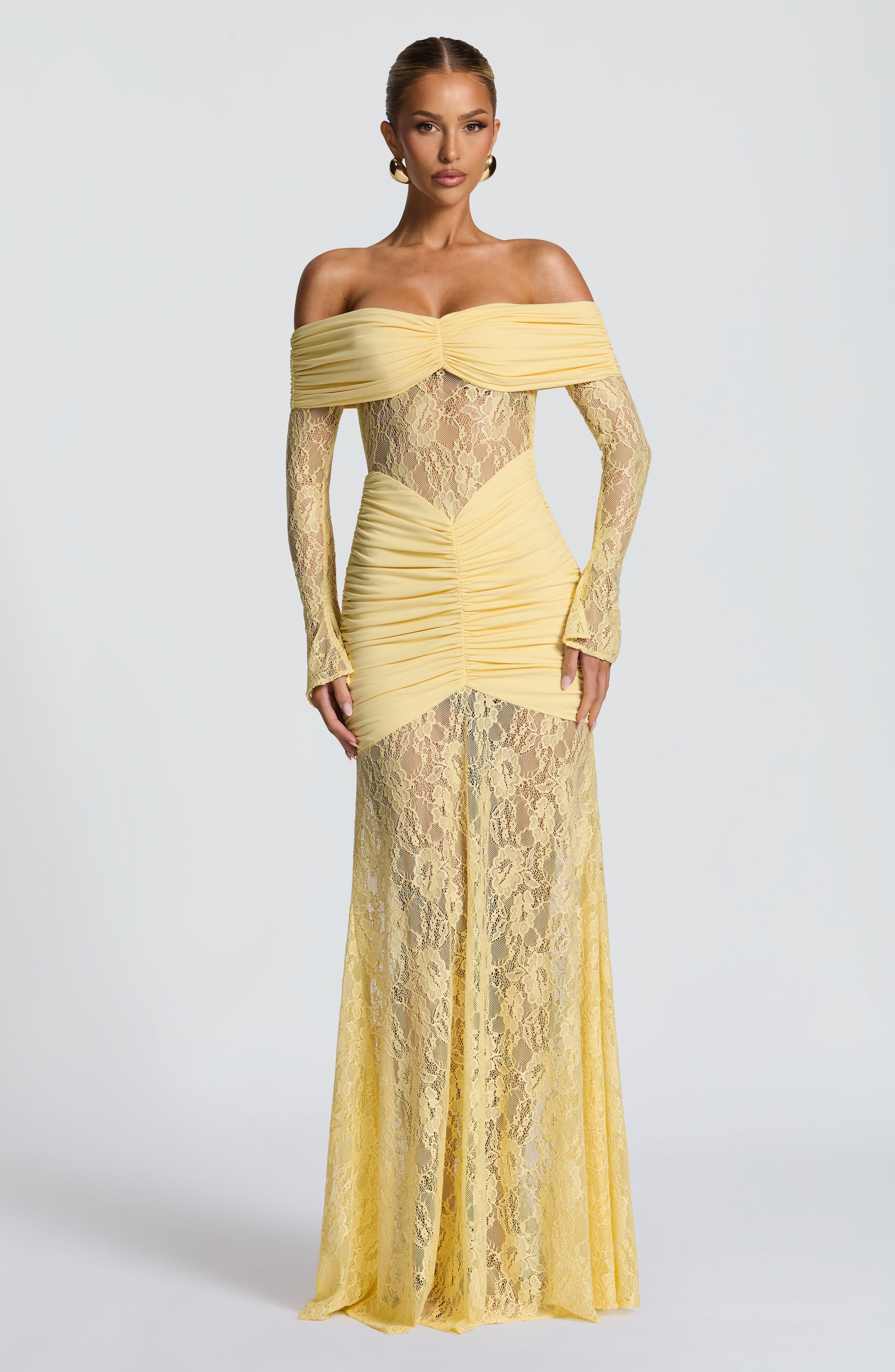 Flourenne Solene Maxi Dress in Lemon