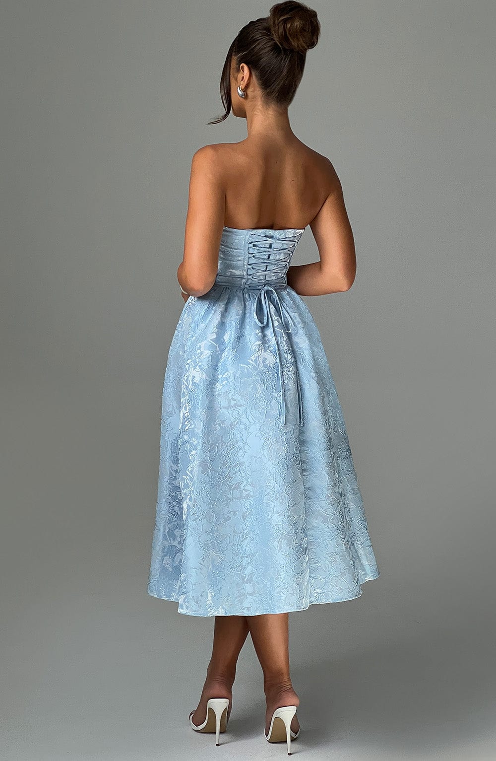 Flourenne Sorcha Midi Dress in Blue
