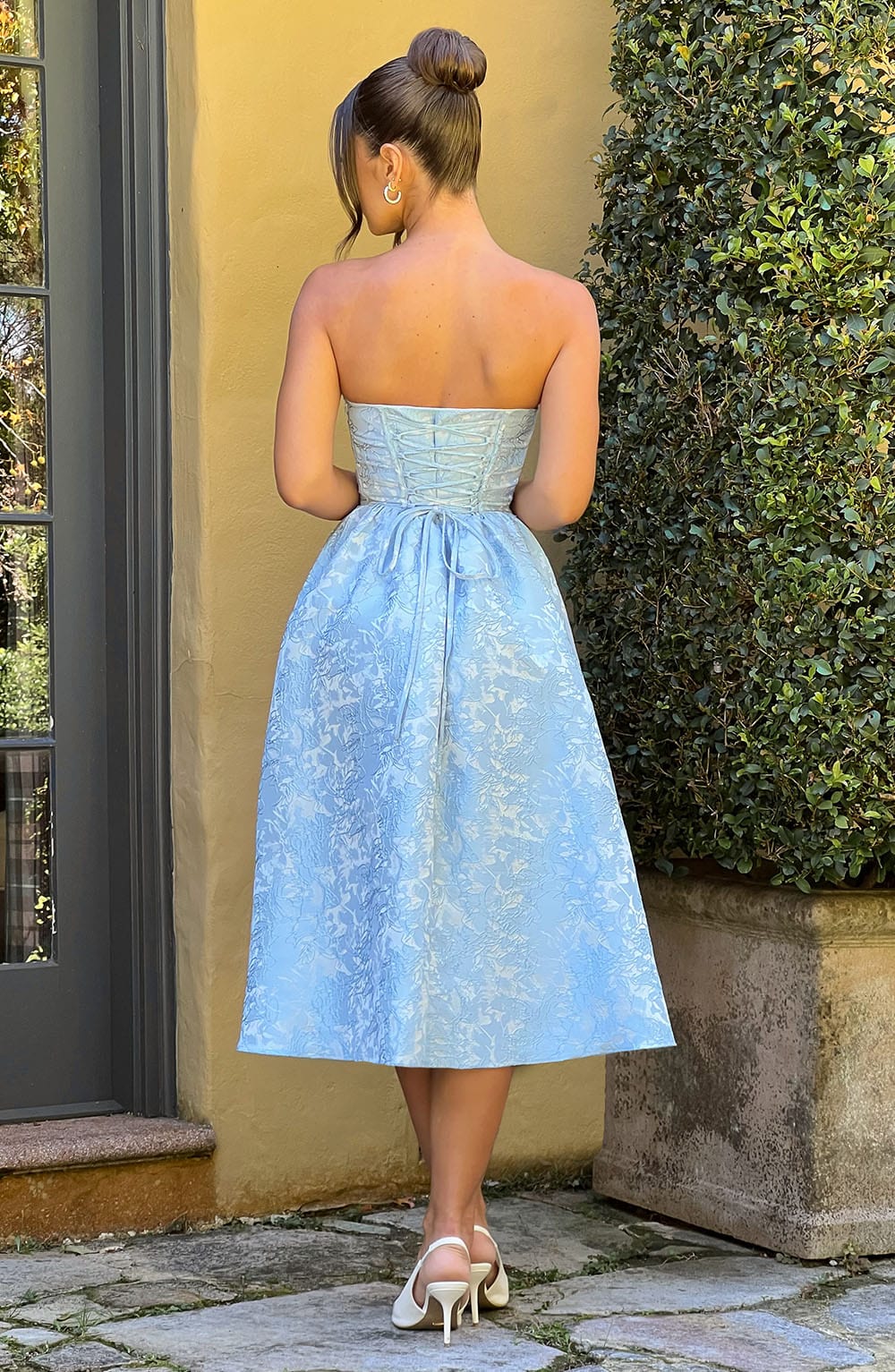 Flourenne Sorcha Midi Dress in Blue