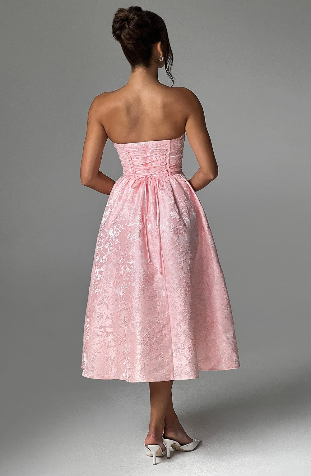 Flourenne Sorcha Midi Dress in Blush