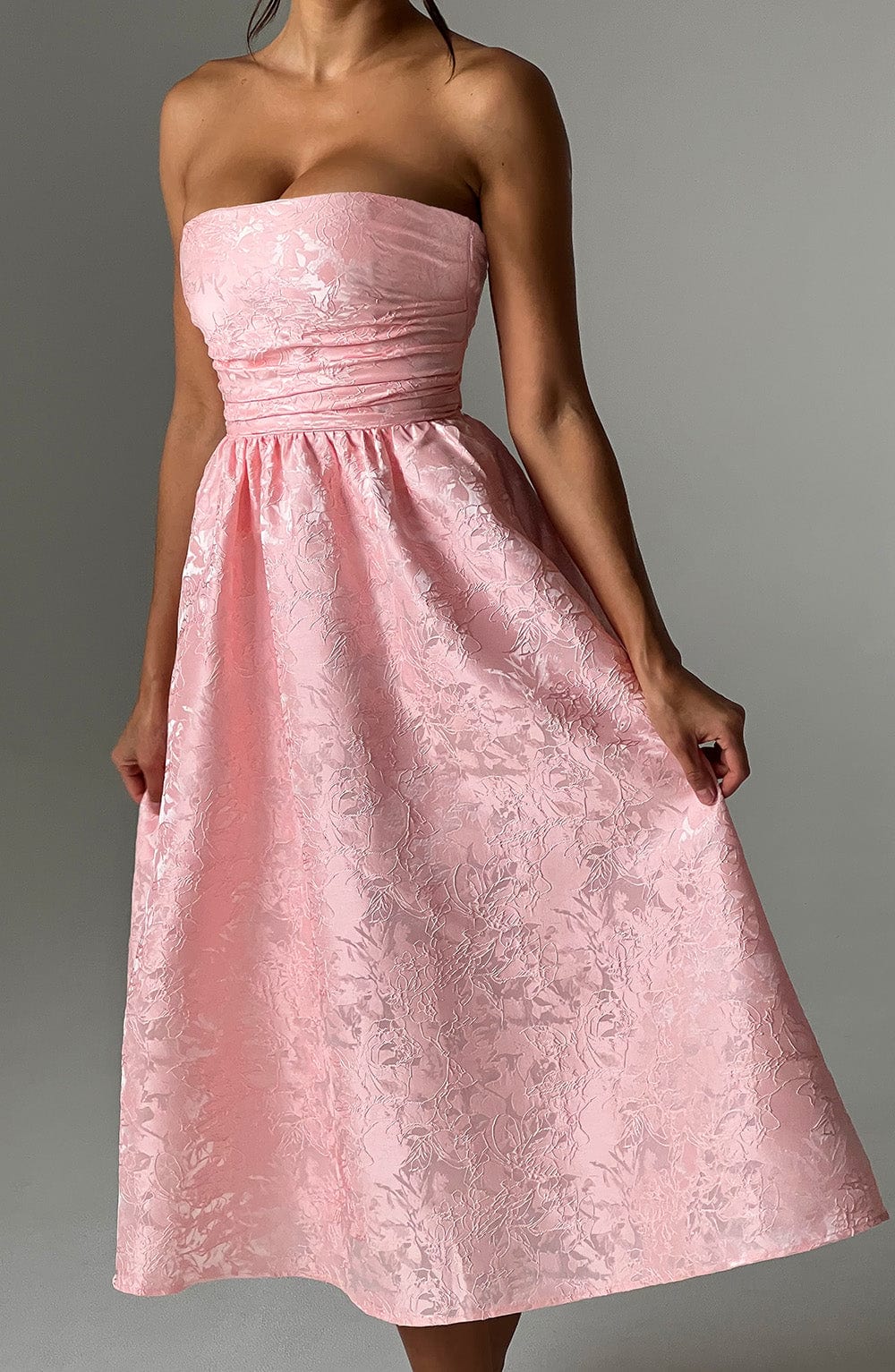Flourenne Sorcha Midi Dress in Blush