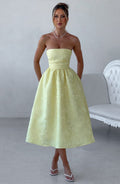 Flourenne Sorcha Midi Dress in Lemon