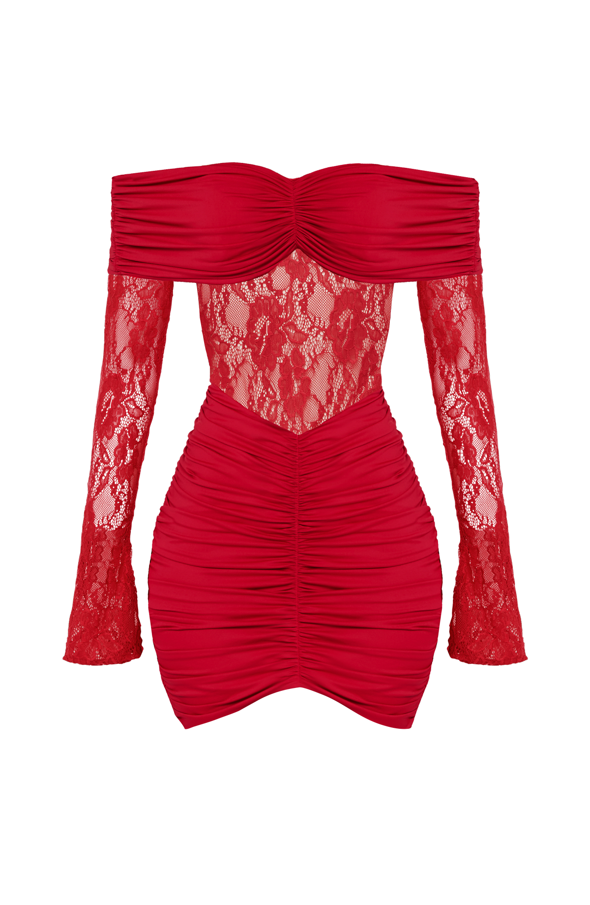 Flourenne Sylvie Mini Dress in Red