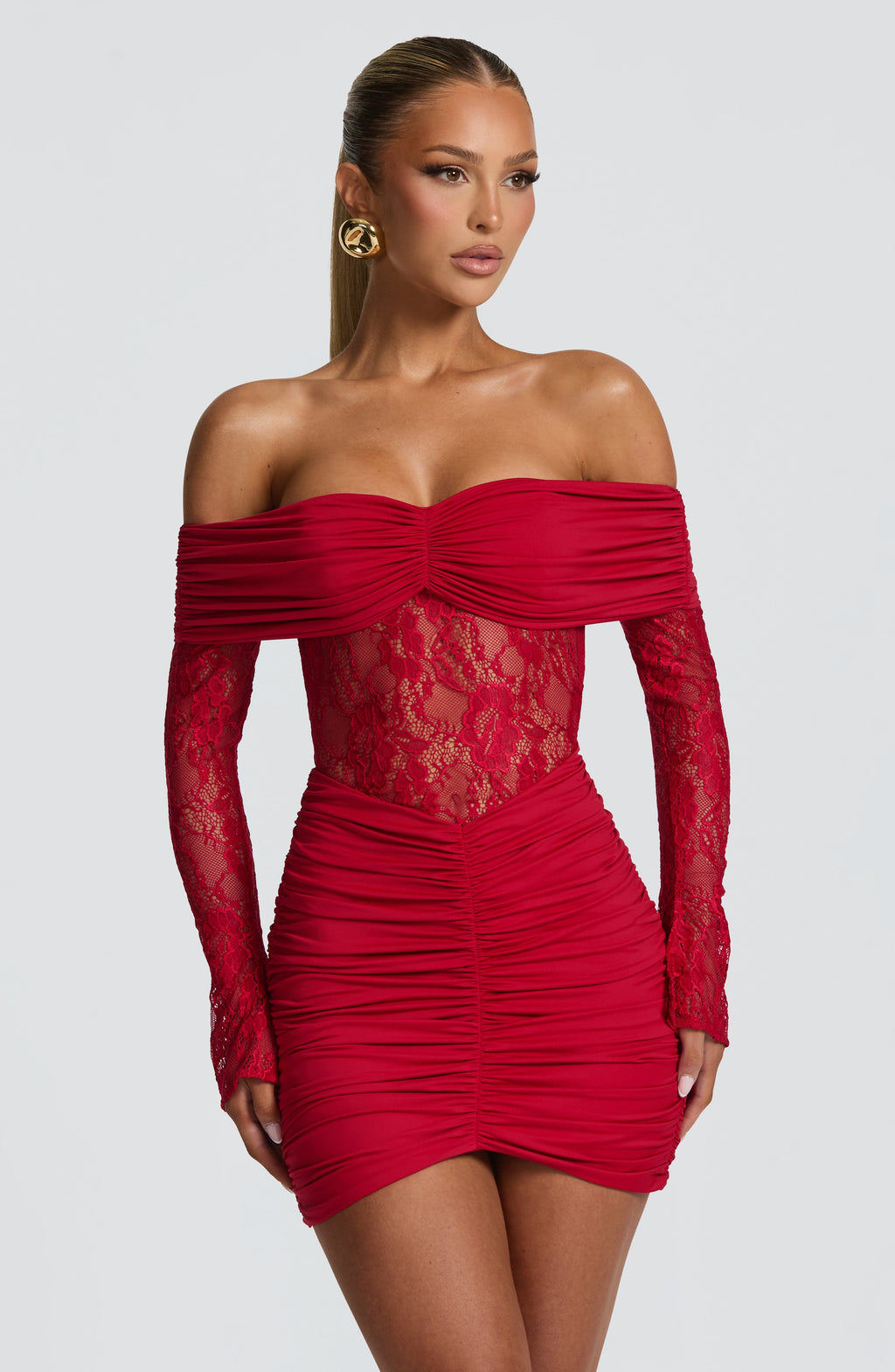 Flourenne Sylvie Mini Dress in Red