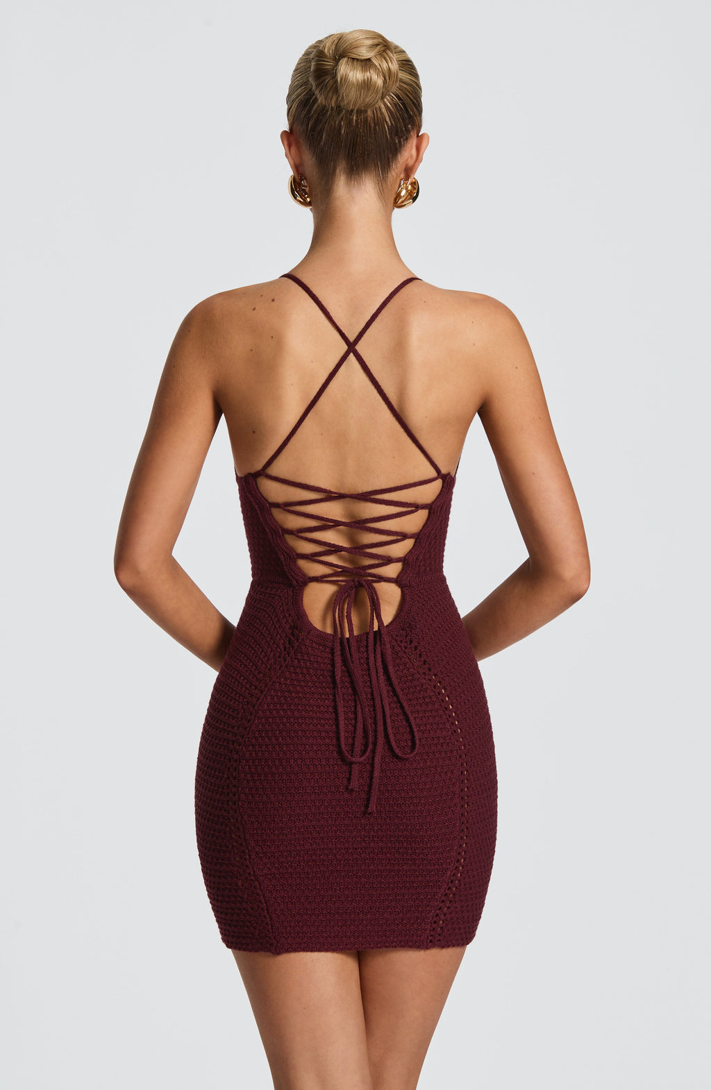 Flourenne Xandra Mini Dress in Cherry Lacquer