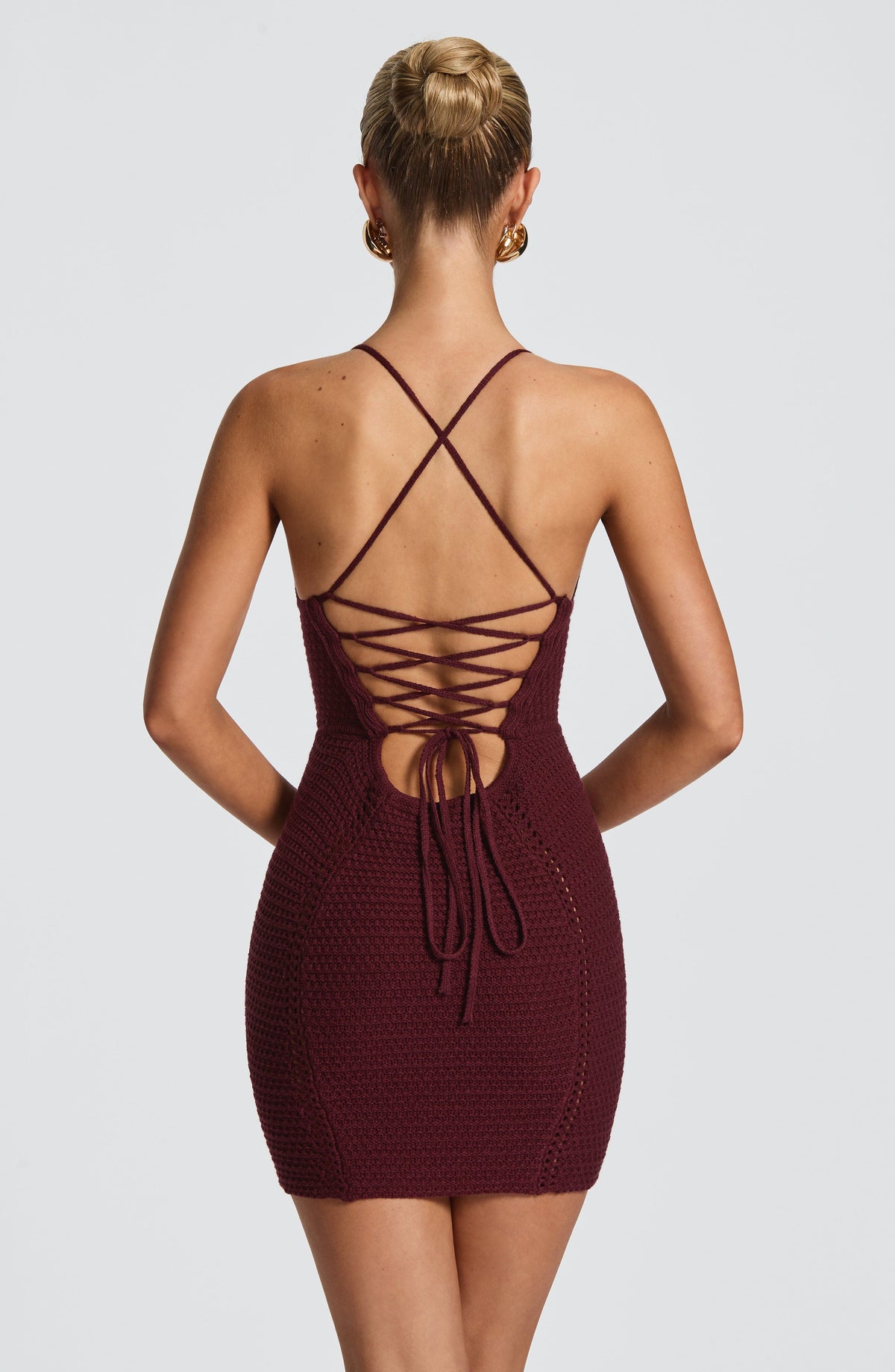 Flourenne Xandra Mini Dress in Cherry Lacquer