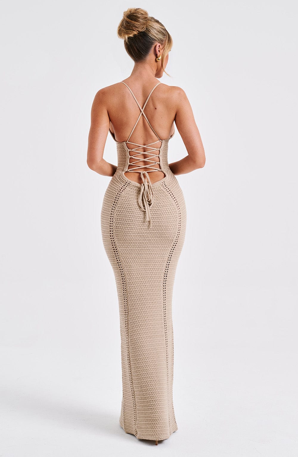 Flourenne Xanthia Maxi Dress in Beige
